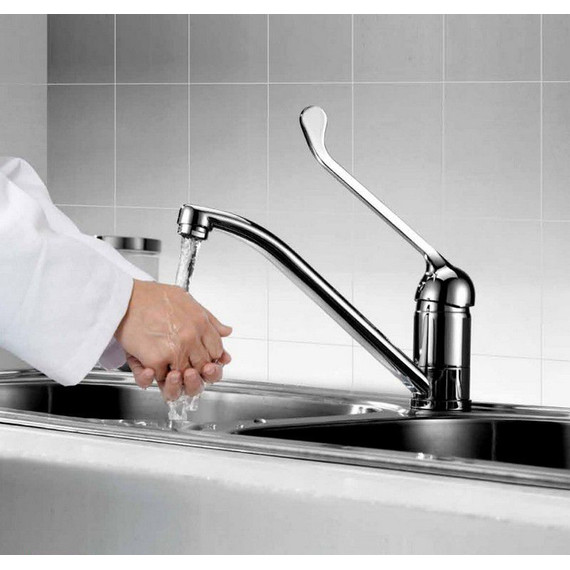 Смеситель для кухни/раковины с локтевой (хирургической) ручкой Lemark Project LM4604C - фото 2