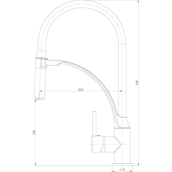 Смеситель для кухни Lemark Soul LM6007C, хром/черный - фото 2