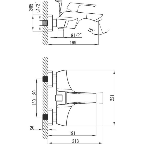 Смеситель для ванны Lemark Unit LM4502C - фото, картинка 12 Смеситель для ванны Lemark Unit LM4502C - фото 12