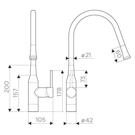 Смеситель для кухни Omoikiri Yatomi-BN-GR 4994251 - фото 3