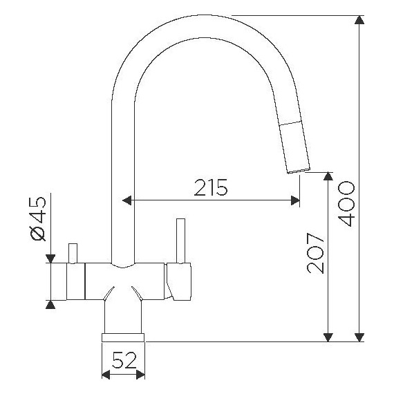 Смеситель для кухни Omoikiri Akita-S-С 4994330, хром - фото 2
