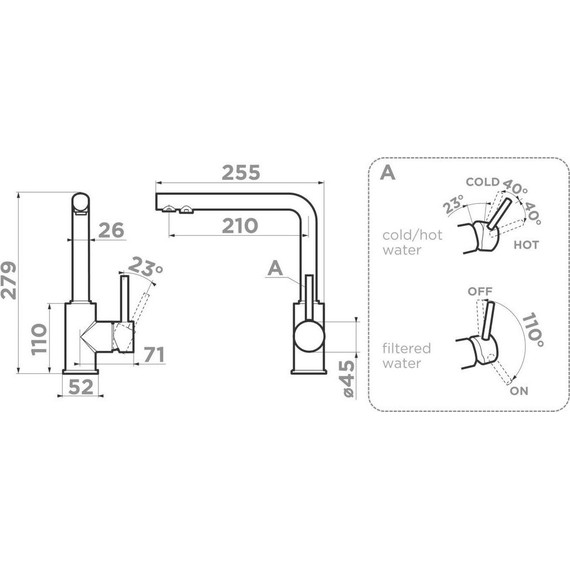 Смеситель для кухни Omoikiri Nakagawa 2 PLUS C 4994341 - фото 2