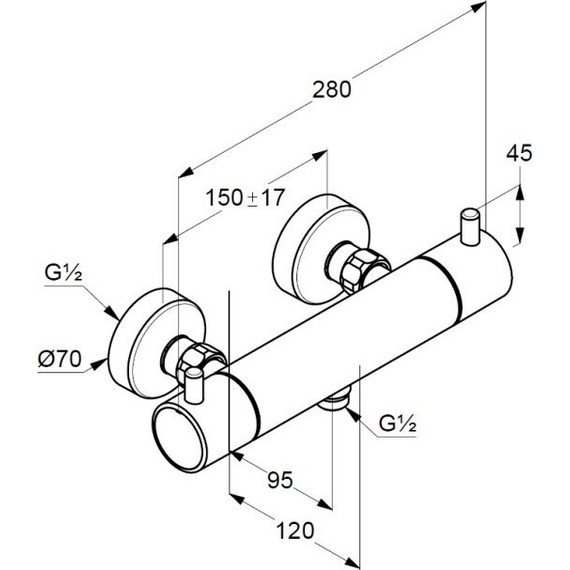Смеситель для душа с термостатом Kludi Bozz 352033938, черный - фото 2