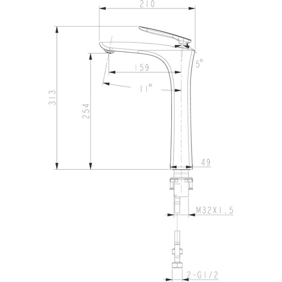 Смеситель для раковины высокий Lemark Bellario LM6809C - фото, картинка 3 Смеситель для раковины высокий Lemark Bellario LM6809C - фото 3