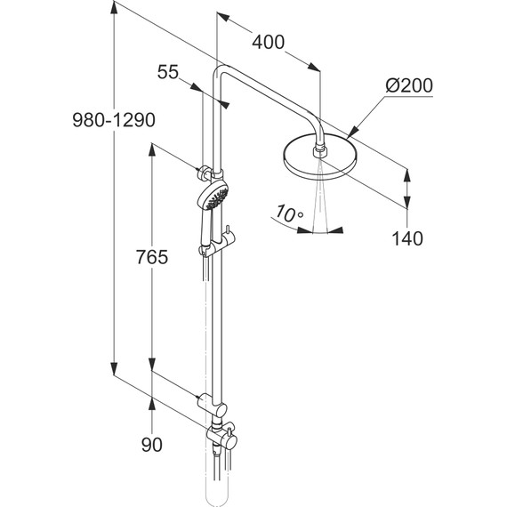 Душевая стойка Kludi Logo 6809305-00 - фото 5