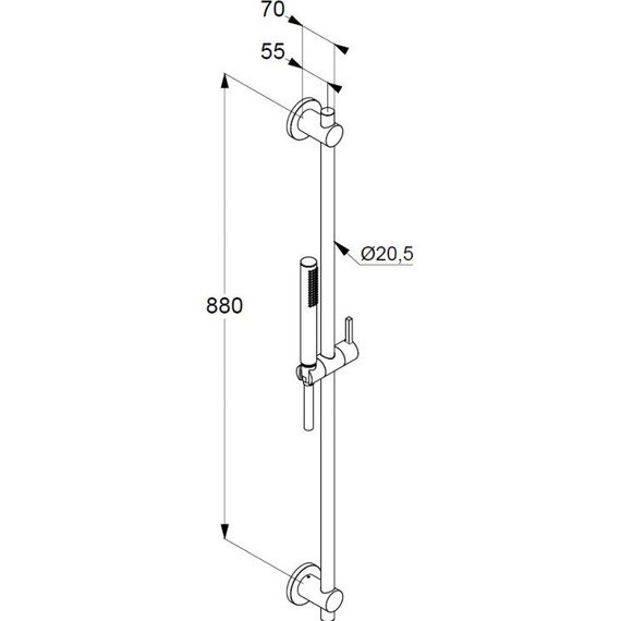 Душевой гарнитур Kludi Nova Fonte Puristic 1S 2084005-15 - фото, картинка 2 Душевой гарнитур Kludi Nova Fonte Puristic 1S 2084005-15 - фото 2