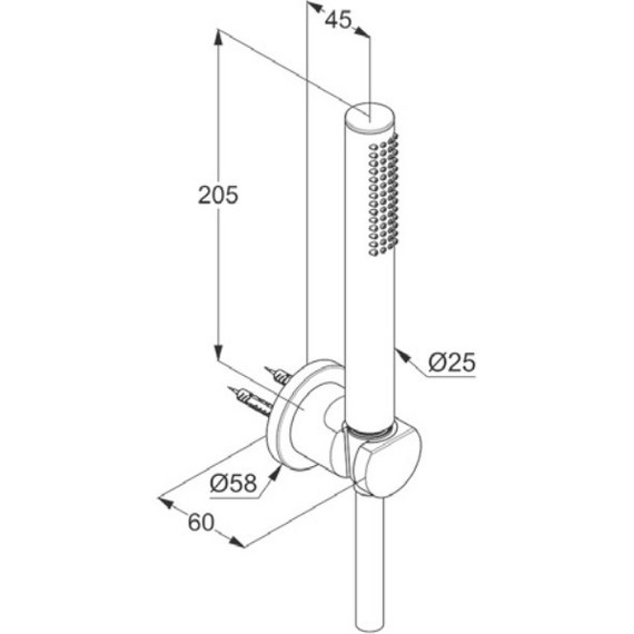 Душевой гарнитур Kludi Nova Fonte Puristic 1S 2085005-15 - фото, картинка 2 Душевой гарнитур Kludi Nova Fonte Puristic 1S 2085005-15 - фото 2