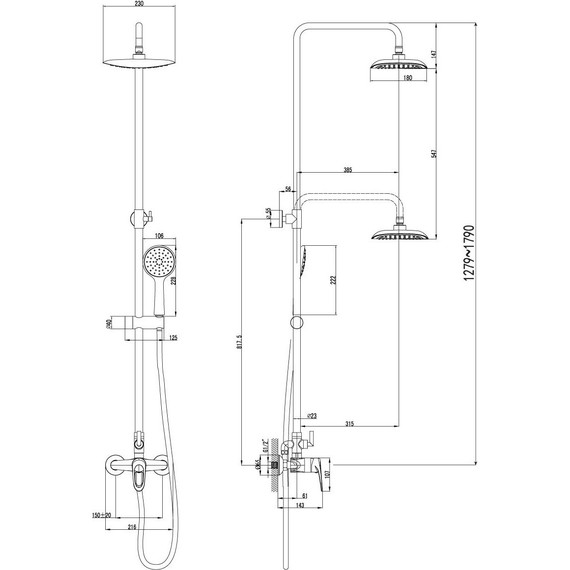 Душевая стойка Lemark Omega LM3160C - фото 3