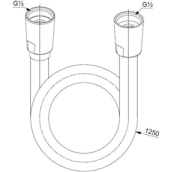 Душевой шланг Kludi Suparaflex 125 см 6107139-00, черный - фото 2