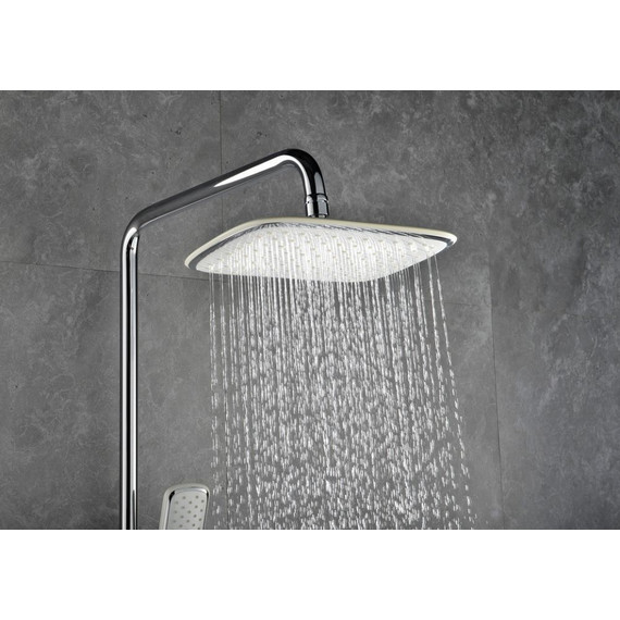 Душевая стойка Lemark Tropic LM7006C, хром/белый - фото, картинка 2 Душевая стойка Lemark Tropic LM7006C, хром/белый - фото 2