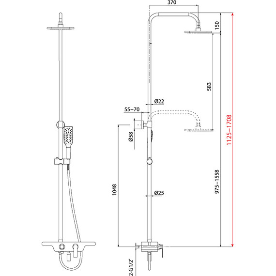 Душевая стойка Lemark Tropic LM7006C, хром/белый - фото, картинка 4 Душевая стойка Lemark Tropic LM7006C, хром/белый - фото 4
