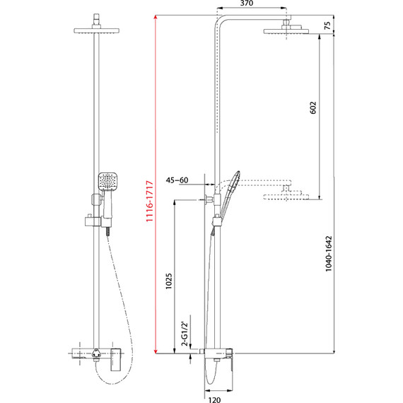 Душевая стойка Lemark Tropic LM7005C - фото 8