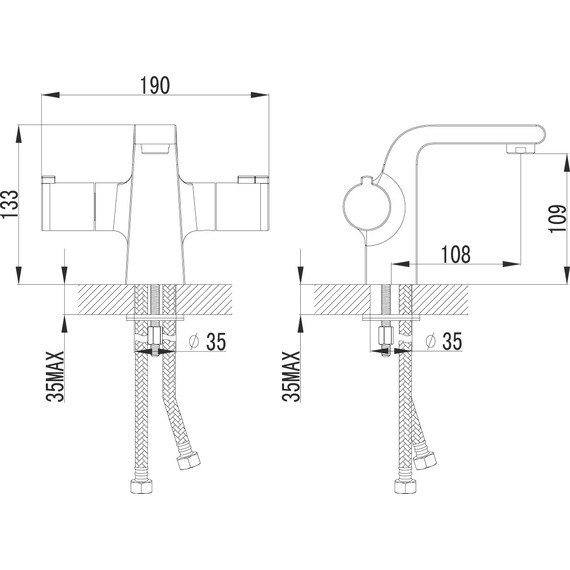 Смеситель для раковины с термостатом Lemark Yeti LM7836C - фото, картинка 6 Смеситель для раковины с термостатом Lemark Yeti LM7836C - фото 6