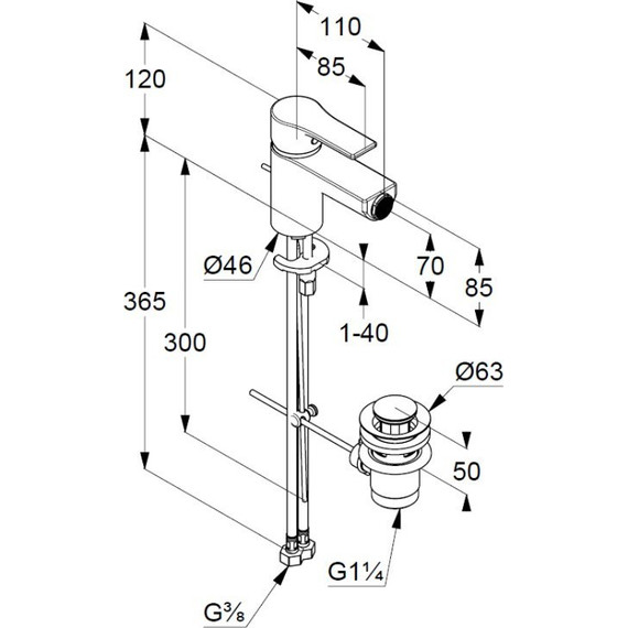 Смеситель для биде Kludi Zenta SL 485300565 - фото 2