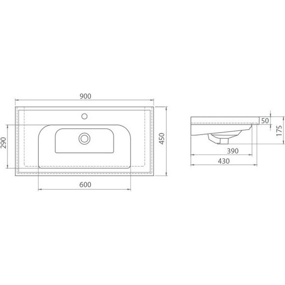 Тумба напольная с раковиной Opadiris Палермо 90 см, орех - фото 8