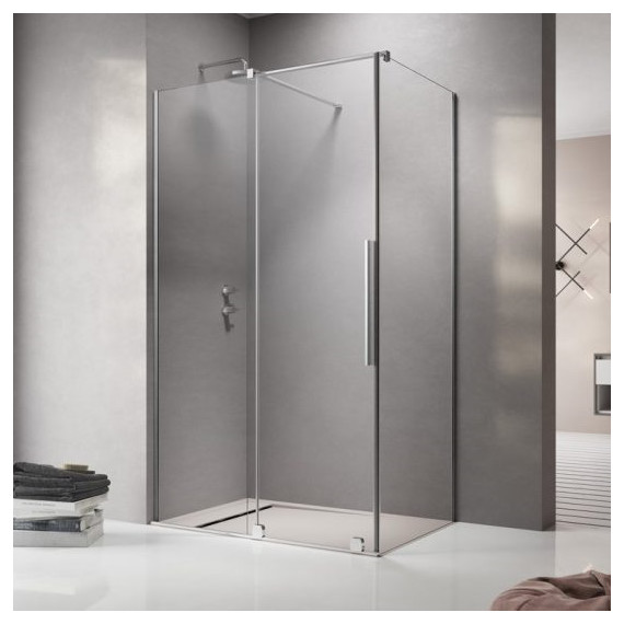 Душевое ограждение Radaway Furo KDJ 110х80 см L (стекло 8 мм), хром/прозрачное - фото 