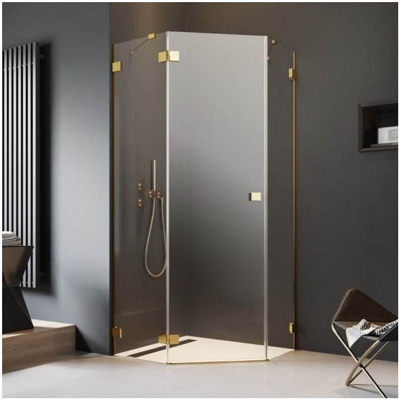 Душевое ограждение Radaway Essenza Pro Gold PTJ 90х90 см L, золото/прозрачное - фото 