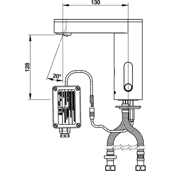 Смеситель для раковины электронный Presto So'o 56214 - фото 2