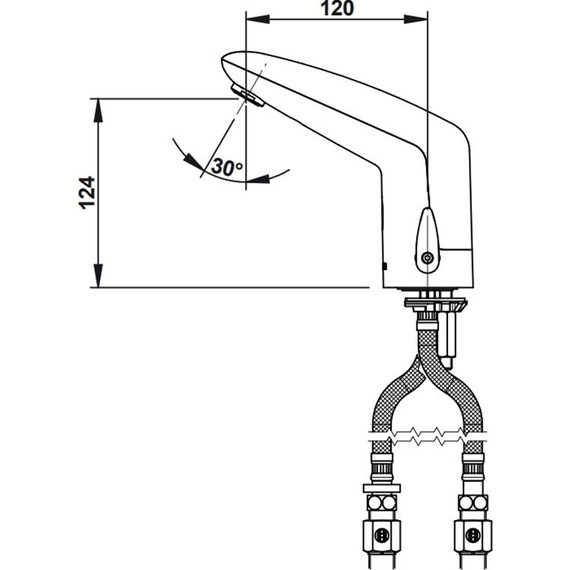 Смеситель для раковины электронный Presto Volta 55160 - фото 3