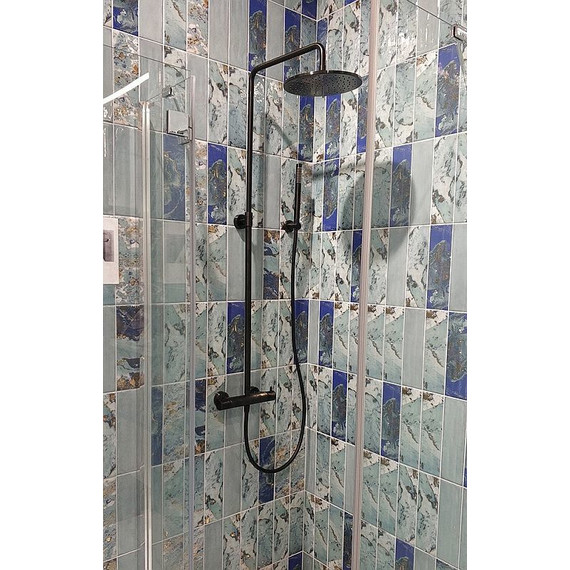 Душевая стойка с термостатом Paini Cox 78PZ689TH, черный матовый - фото 3