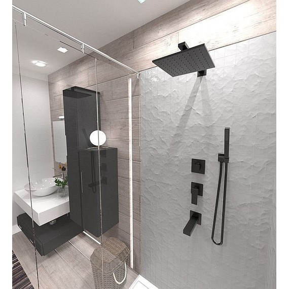 Переключатель потоков на три потребителя Paini Dax-R 84PZ471, черный - фото 2