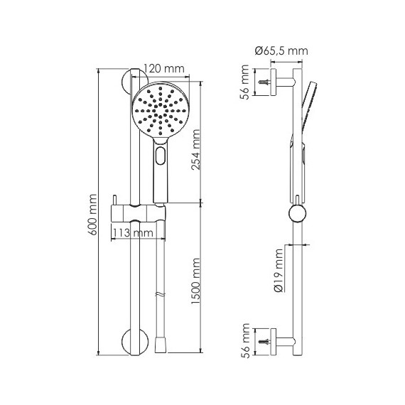 Душевой гарнитур WasserKraft A144 - фото, картинка 5 Душевой гарнитур WasserKraft A144 - фото 5
