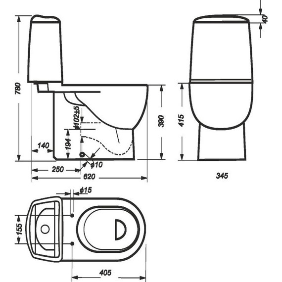 Унитаз-компакт Sanita Luxe Best Luxe WC.CC/Best/2-DM/WHT.G/S1 с крышкой микролифт - фото 9