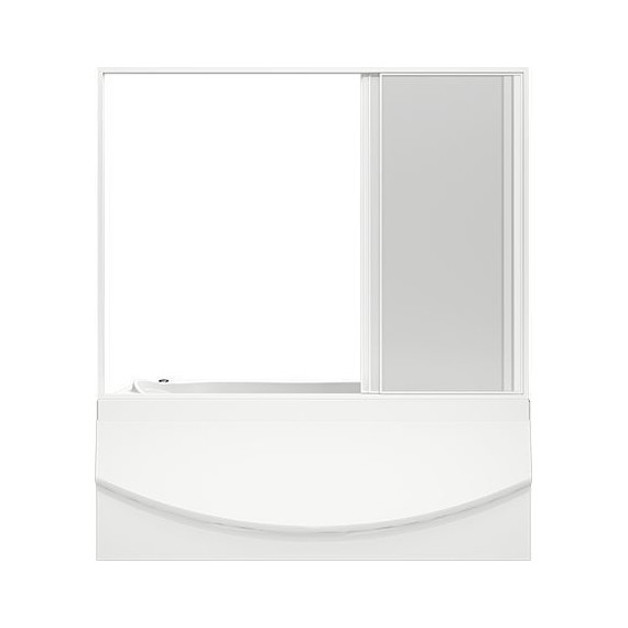 Шторка для ванны Bas Ямайка 1800х1450 мм, белый/матовое (пластик) - фото 3