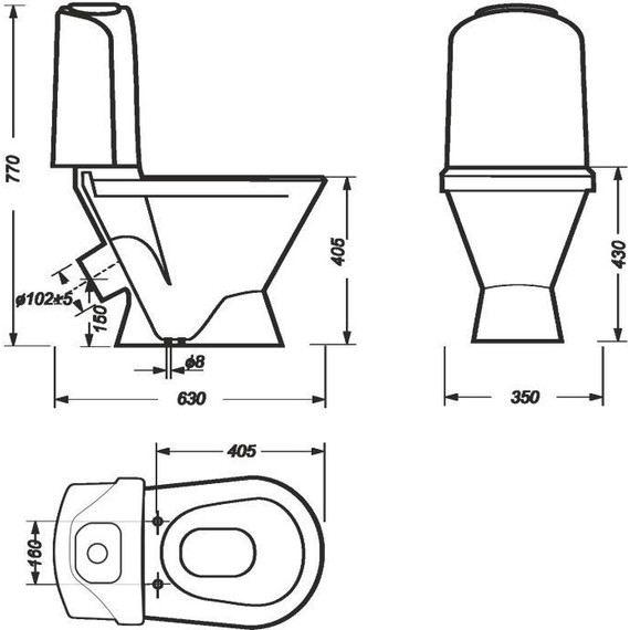 Унитаз-компакт Sanita Luxe Classic Luxe WC.CC/Classic/2-TM/WHT.G/S1 с крышкой микролифт - фото 8