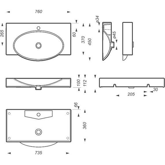 Раковина Sanita Luxe INFINITY 76 см WB.FN/Infinity/76-C/WHT.G/S1 - фото, картинка 8 Раковина Sanita Luxe INFINITY 76 см WB.FN/Infinity/76-C/WHT.G/S1 - фото 8