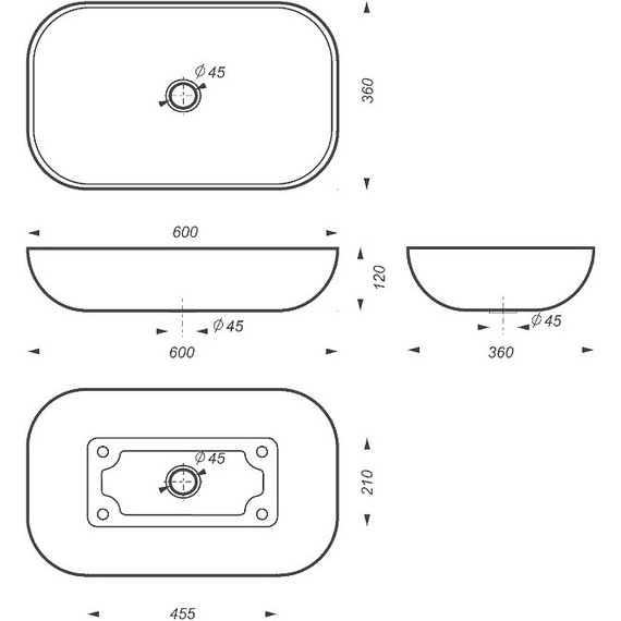 Раковина-чаша Sanita Luxe Infinity 60 см WB.CT/Infinity/60-N/WHT.G/S1 - фото, картинка 6 Раковина-чаша Sanita Luxe Infinity 60 см WB.CT/Infinity/60-N/WHT.G/S1 - фото 6