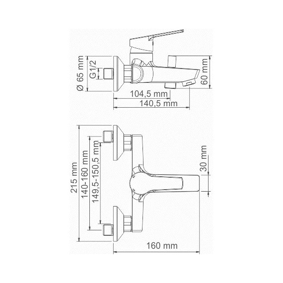 Смеситель для ванны WasserKraft Rhin 4401 - фото 7