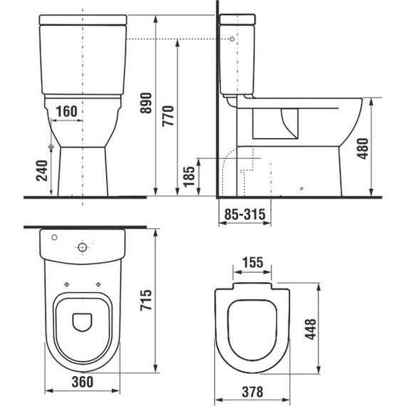 Унитаз-компакт Jika Mio 8247160000001 - фото 2