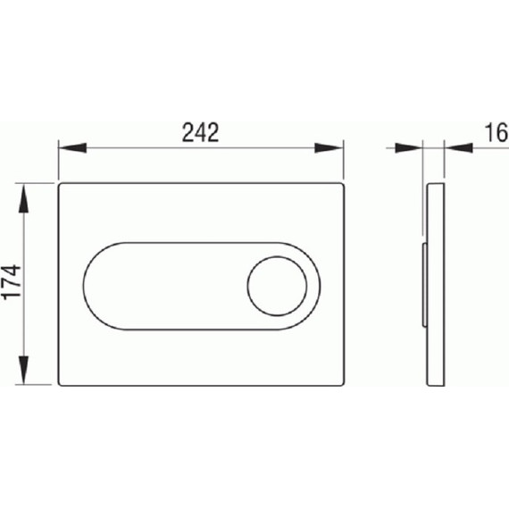 Кнопка смыва Pestan Onyx, белый - фото 2