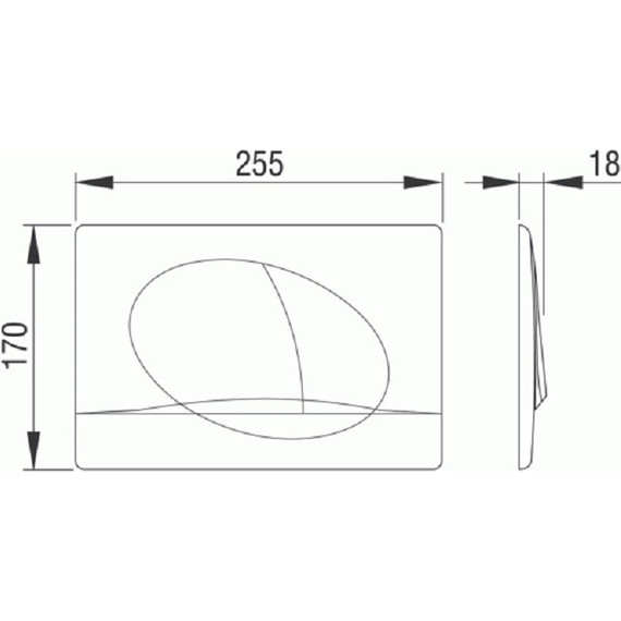 Кнопка смыва Pestan Play, белый - фото 2