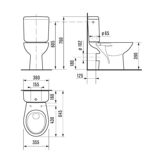 Унитаз-компакт Jika Zeta 8.2539.6.000.242.9 - фото 3