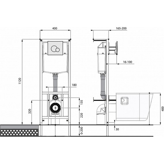 Инсталляция с подвесным унитазом Santeri Альфа 1.3816.4.S00.00B.0 - фото, картинка 6 Инсталляция с подвесным унитазом Santeri Альфа 1.3816.4.S00.00B.0 - фото 6