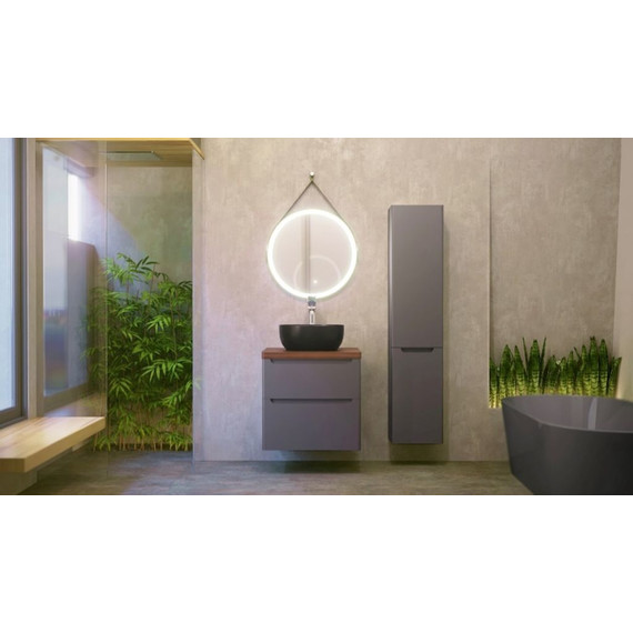 Пенал подвесной Jorno Wood 33 см Wood.04.150/P/GR, серый - фото 4