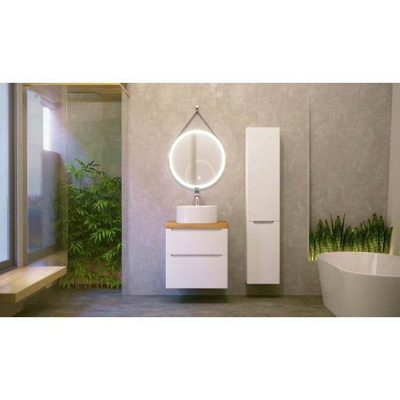 Пенал подвесной Jorno Wood 33 см Wood.04.150/P/W, белый - фото 3