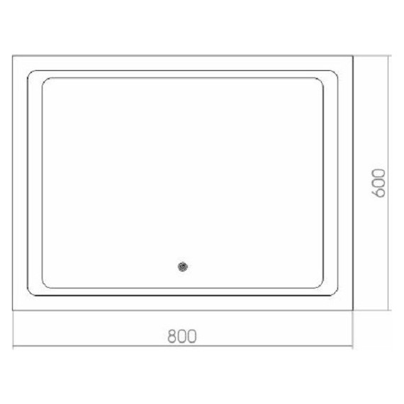 Зеркало Azario Фортуна Led 80 см - фото 4