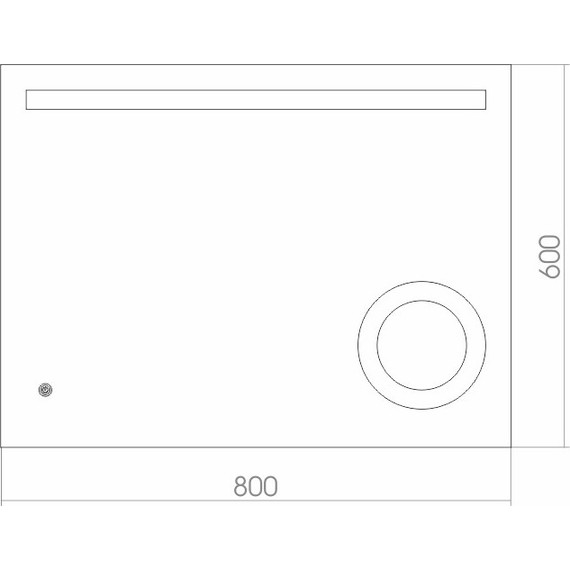 Зеркало Azario Лайт Led 80 см - фото 3