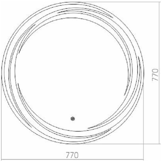 Зеркало Azario Милуз Led 77 см - фото 3