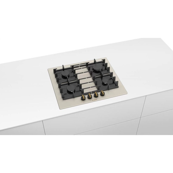 Газовая варочная поверхность Bosch Serie 6 PPP6B1B90R (жемчужное стекло) - фото 4