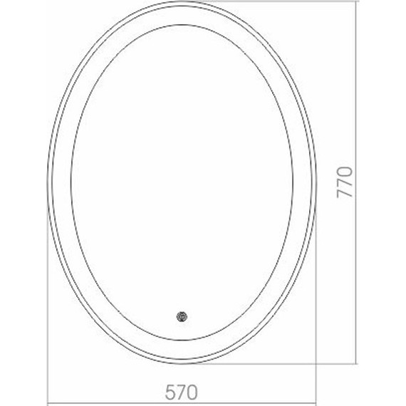 Зеркало Azario Италия Led 57 см (с подсветкой и сенсорным выключателем) - фото 3