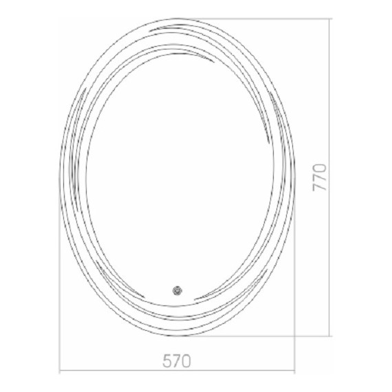 Зеркало Azario Нормандия Led 57 см (с подсветкой, подогревом и сенсорным выключателем) - фото 3