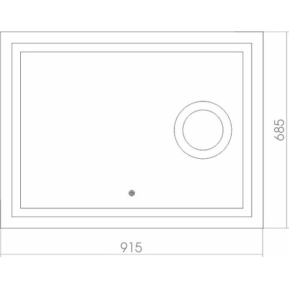 Зеркало Azario Оптима Led 91 см - фото 3