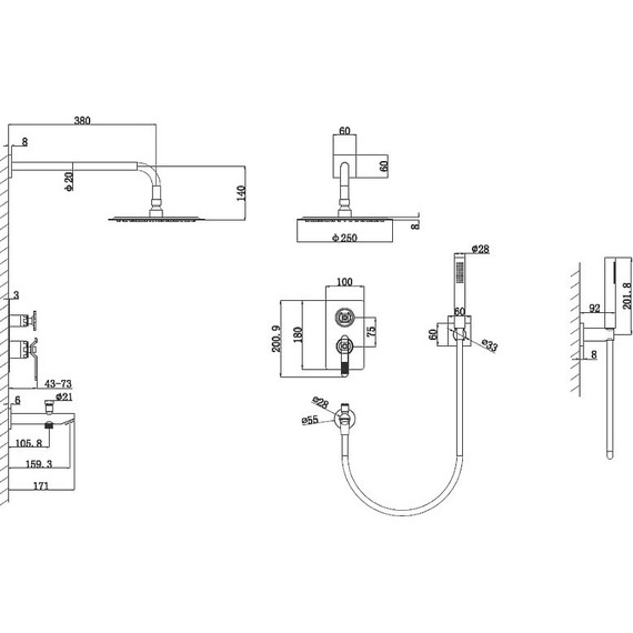 Душевая система для ванны Bronze de Luxe 1760’s Loft 6630CC - фото, картинка 2 Душевая система для ванны Bronze de Luxe 1760’s Loft 6630CC - фото 2