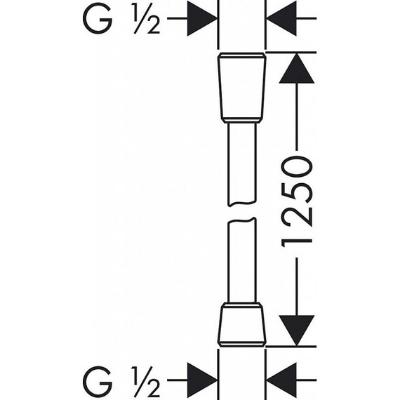 Душевой шланг Hansgrohe Comfortflex 1250 мм 28167000 - фото 2