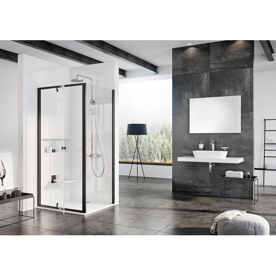 Душевое ограждение Ravak Pivot PDOP1+PPS 90х90 см, чёрный/прозрачное - фото, картинка 2 Душевое ограждение Ravak Pivot PDOP1+PPS 90х90 см, чёрный/прозрачное - фото 2