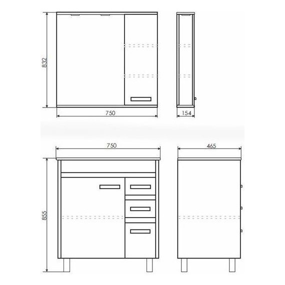 Тумба напольная с раковиной Comforty Марио 75 см, сосна лоредо - фото 10